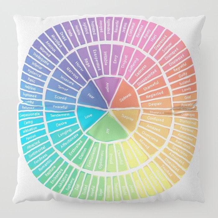Rainbow Emotion Floor Pillow