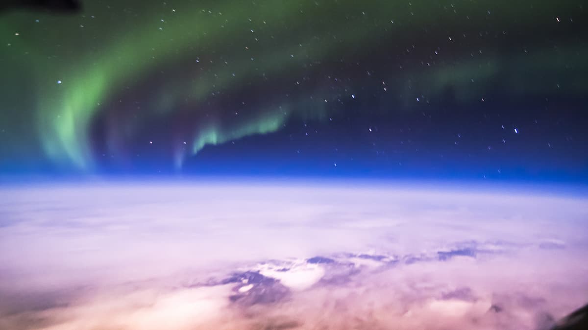 Northern Lights from U2 Airplane