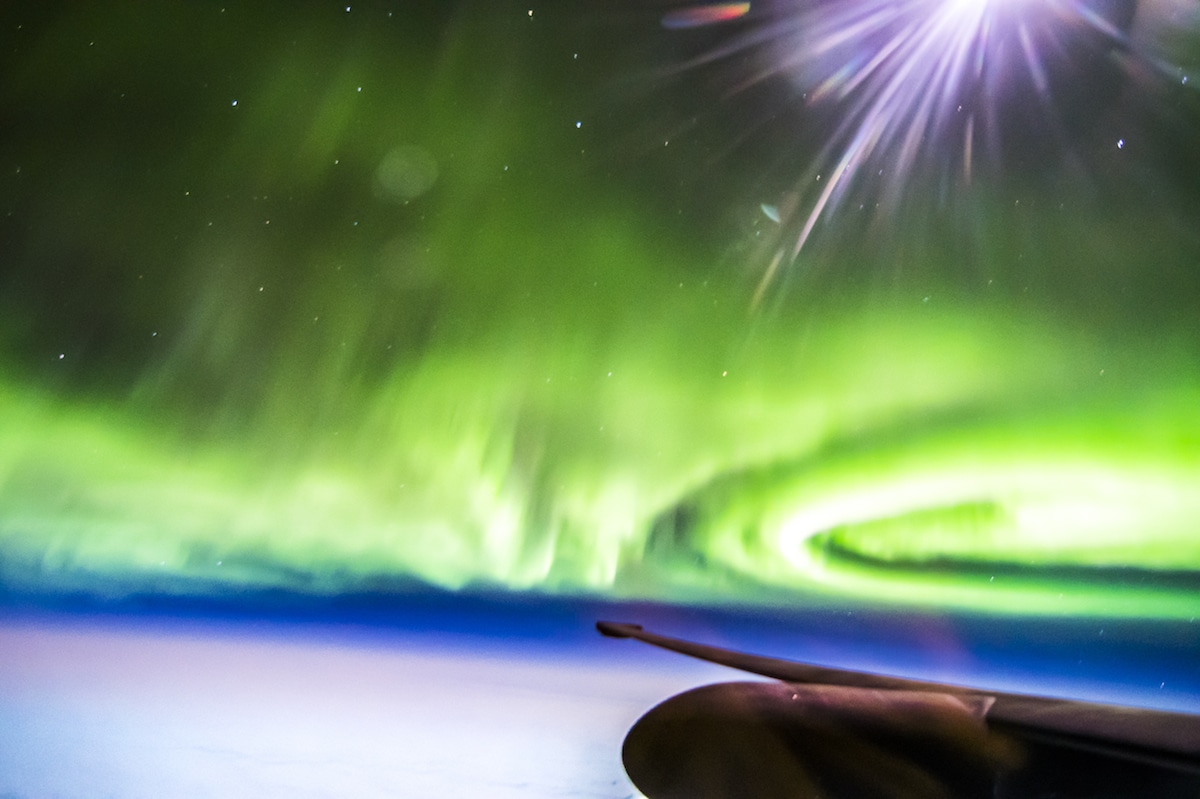 Northern Lights from U2 Airplane