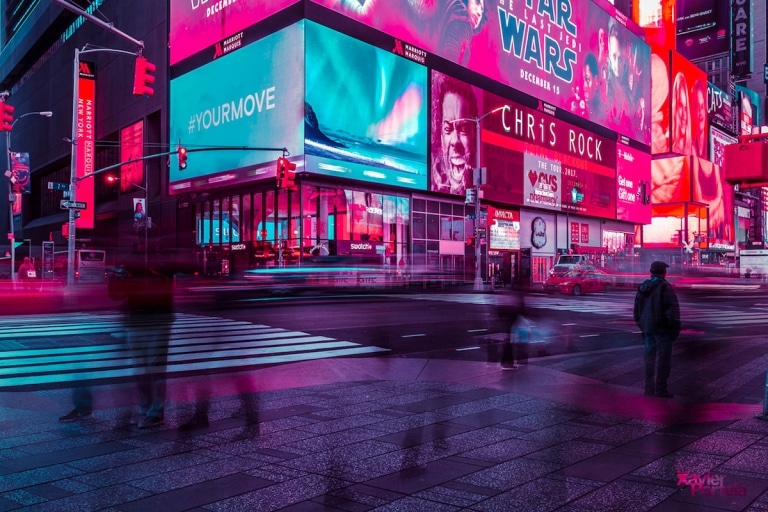 Vibrant Nighttime Photos Of Times Squares Neon Lights By Xavier Portela 2896