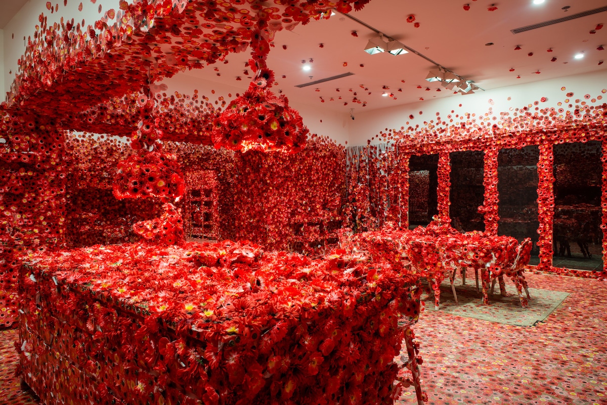 Flower Obsession Obliteration Room by Yayoi Kusama