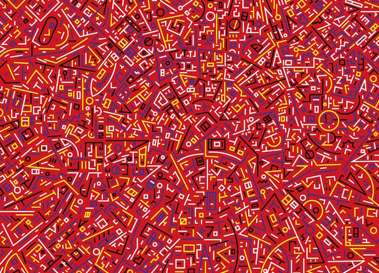 Abstract Paintings City DNA by Lu Xinjian