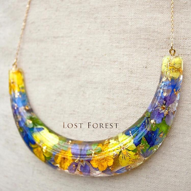 Lost Forest Plant Jewelry Resin Jewelry Flower Jewelry