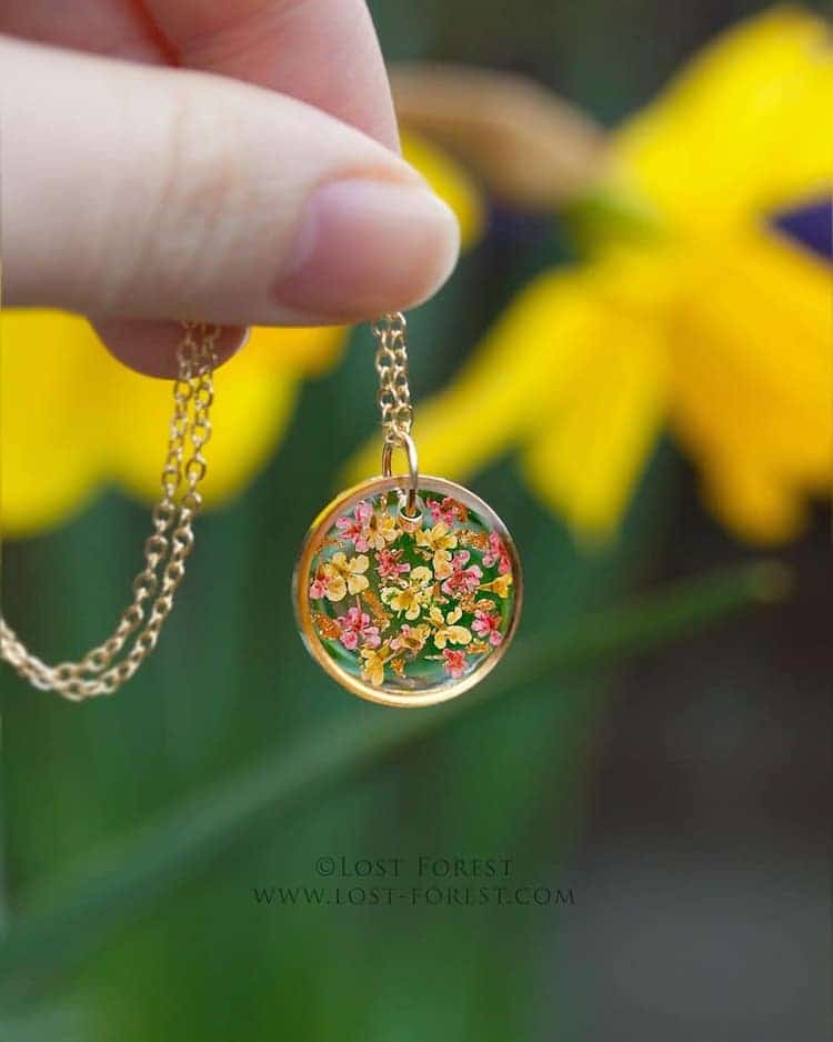 Lost Forest Plant Jewelry Resin Jewelry Flower Jewelry