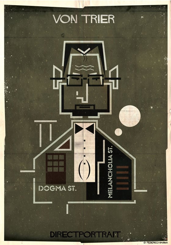 Famous Movie Directors Digital Illustration by Federico Babina