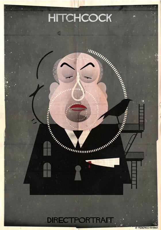 Famous Movie Directors Digital Illustration by Federico Babina