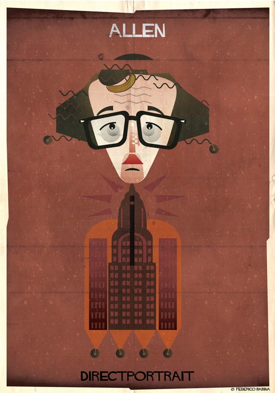 Famous Movie Directors Digital Illustration by Federico Babina