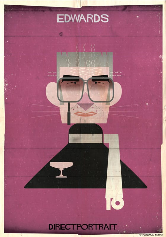 Famous Movie Directors Digital Illustration by Federico Babina