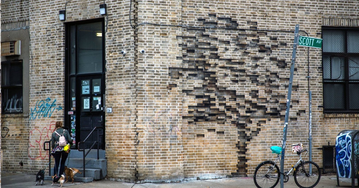 Brick Wall Street Art