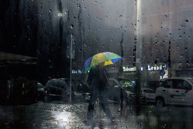 Fine Art Photography Raindrop Blues by Alessio Trerotoli