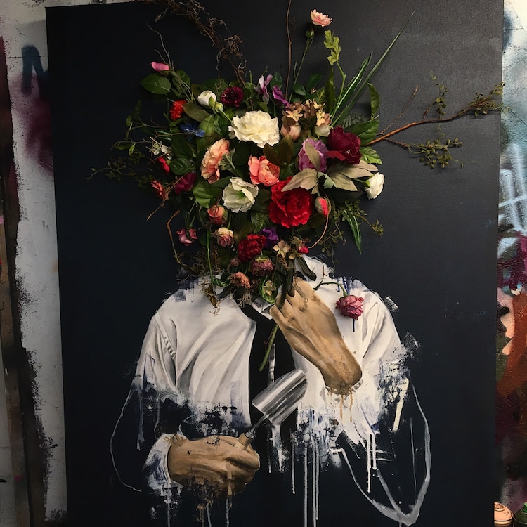 Surreal Portraits Flower Head by Sage