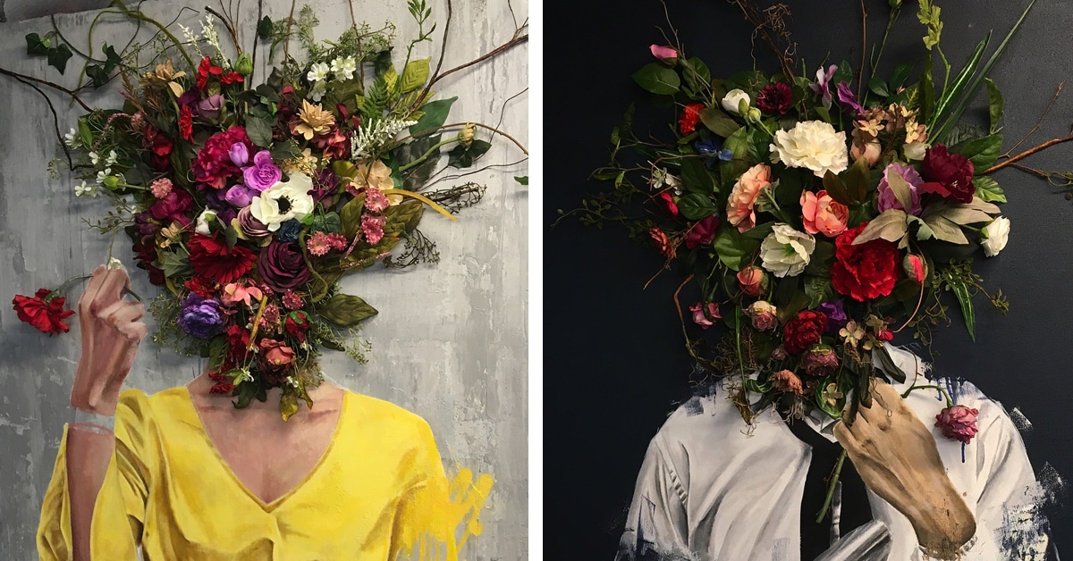 Surreal Portraits Replace Heads With Bountiful Bouquets Of Flowers