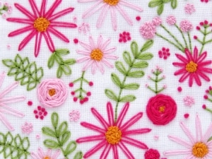 Stamped embroidery kits are a perfect way to celebrate summer