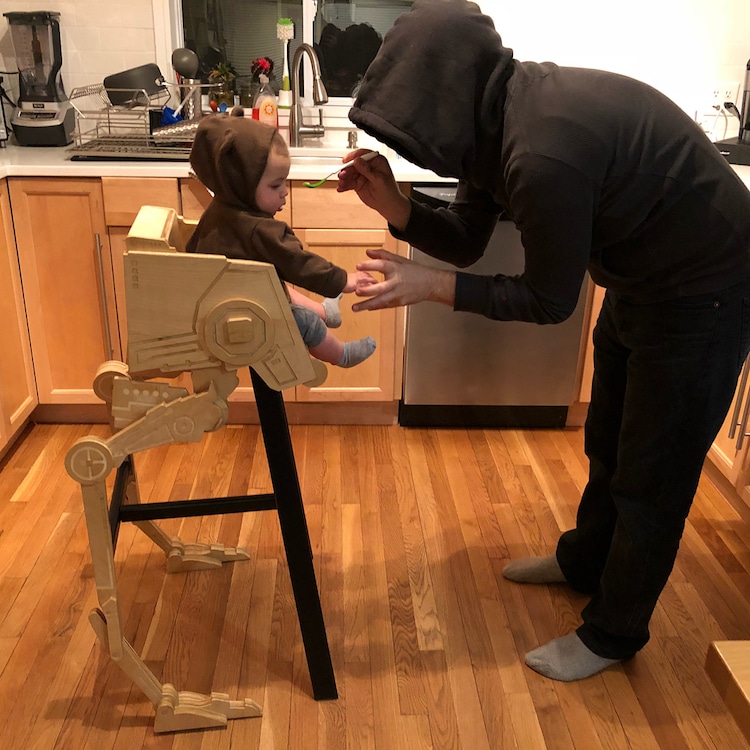 wooden high chair for adults