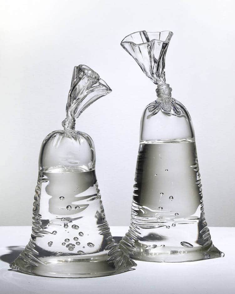 Water Bag Glass Sculptures by Dylan Martinez