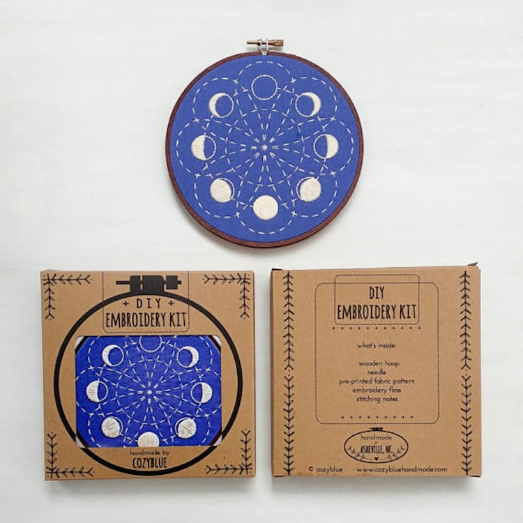 DIY Embroidery Kits for Beginners Cozyblue Handmade