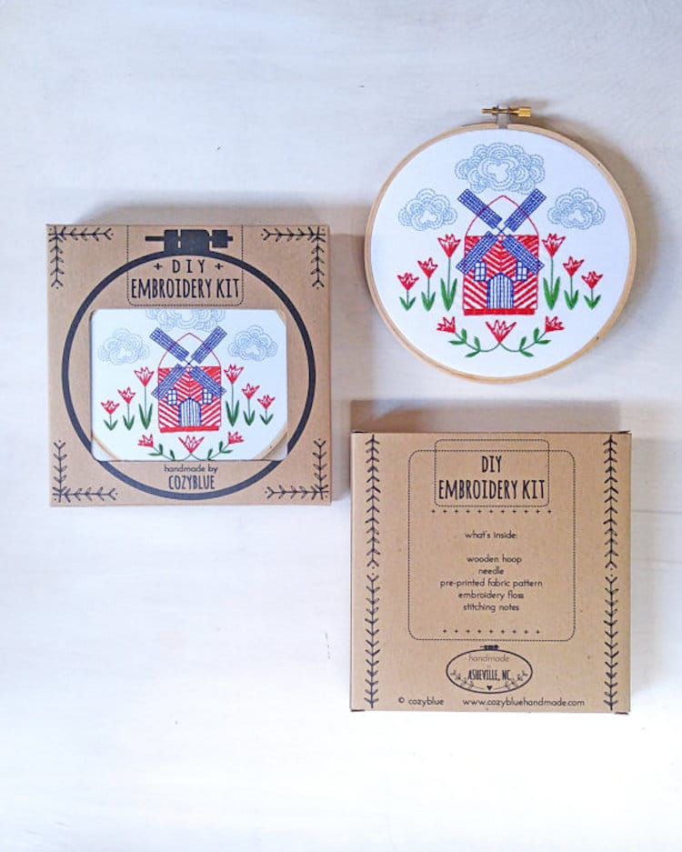 DIY Embroidery Kits for Beginners Cozyblue Handmade