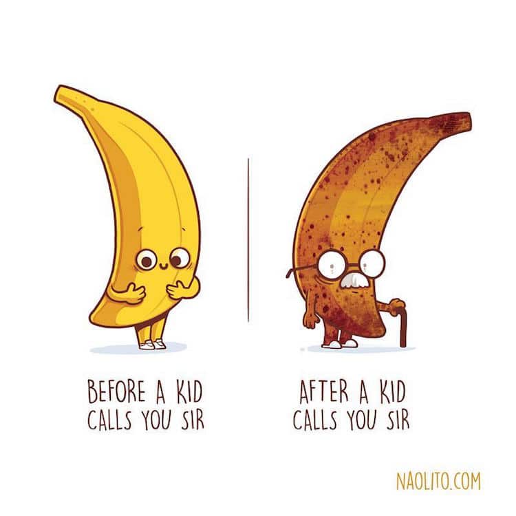 Cute Cartoon Drawings Illustrate Relatable “Before and After” Scenarios