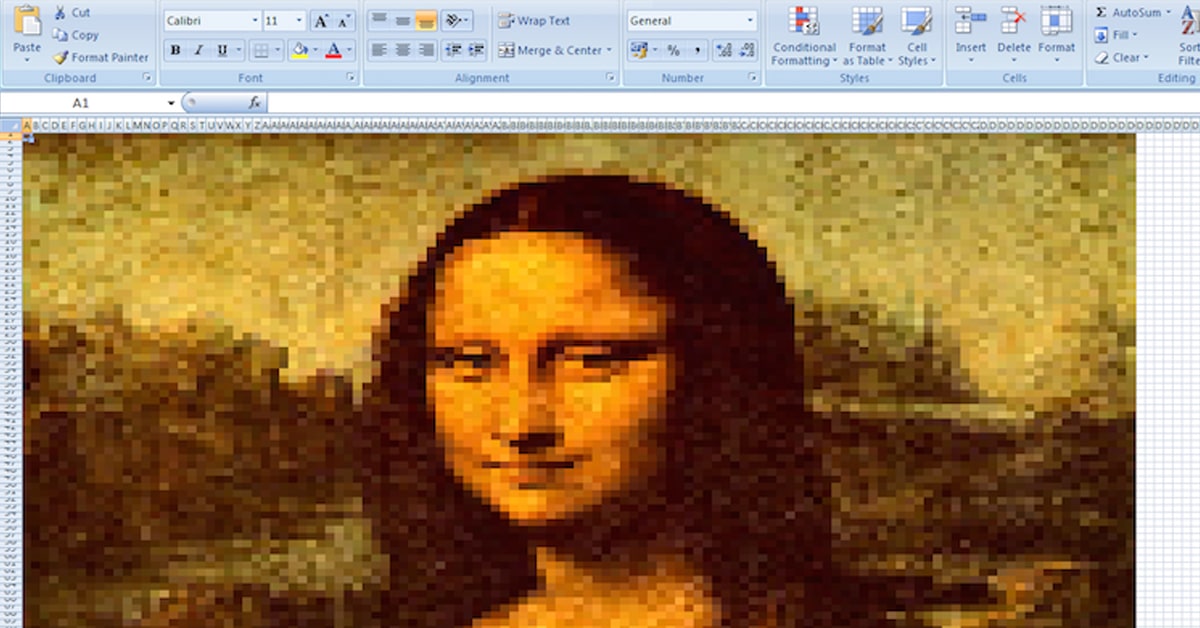 Create your Own Excel Art on Microsoft Excel Spreadsheet 