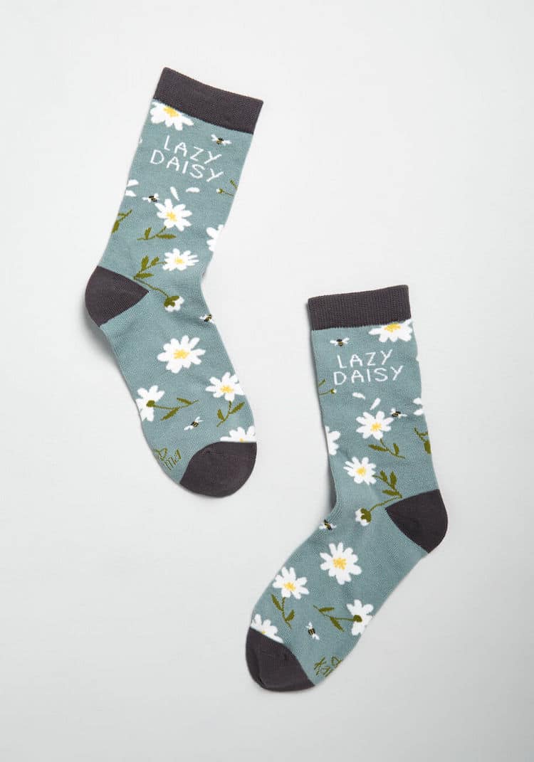 calcetines de flores