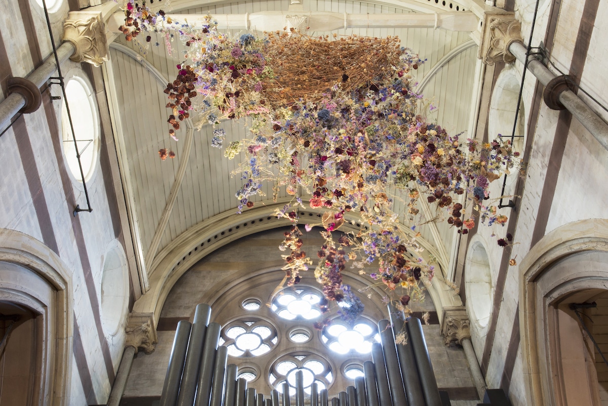 Hanging Flowers Installation Art by Rebecca Louise Law