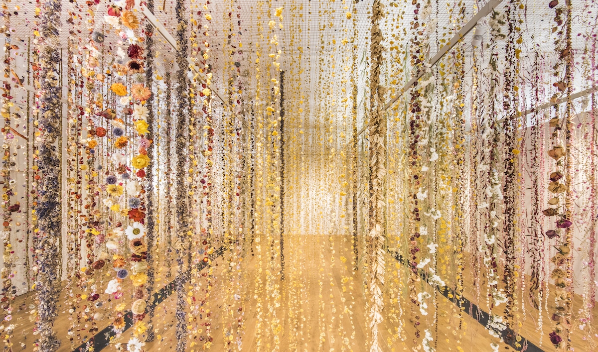 Hanging Flowers Installation Art by Rebecca Louise Law
