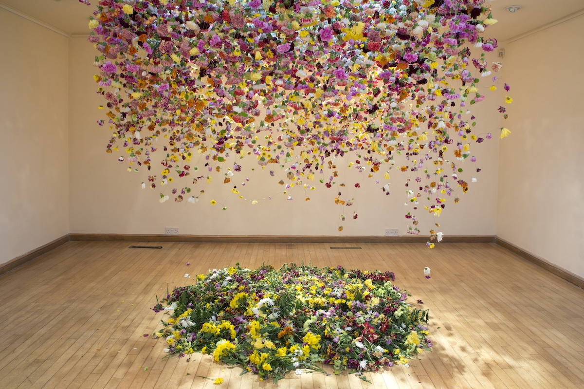 Hanging Flowers Installation Art by Rebecca Louise Law