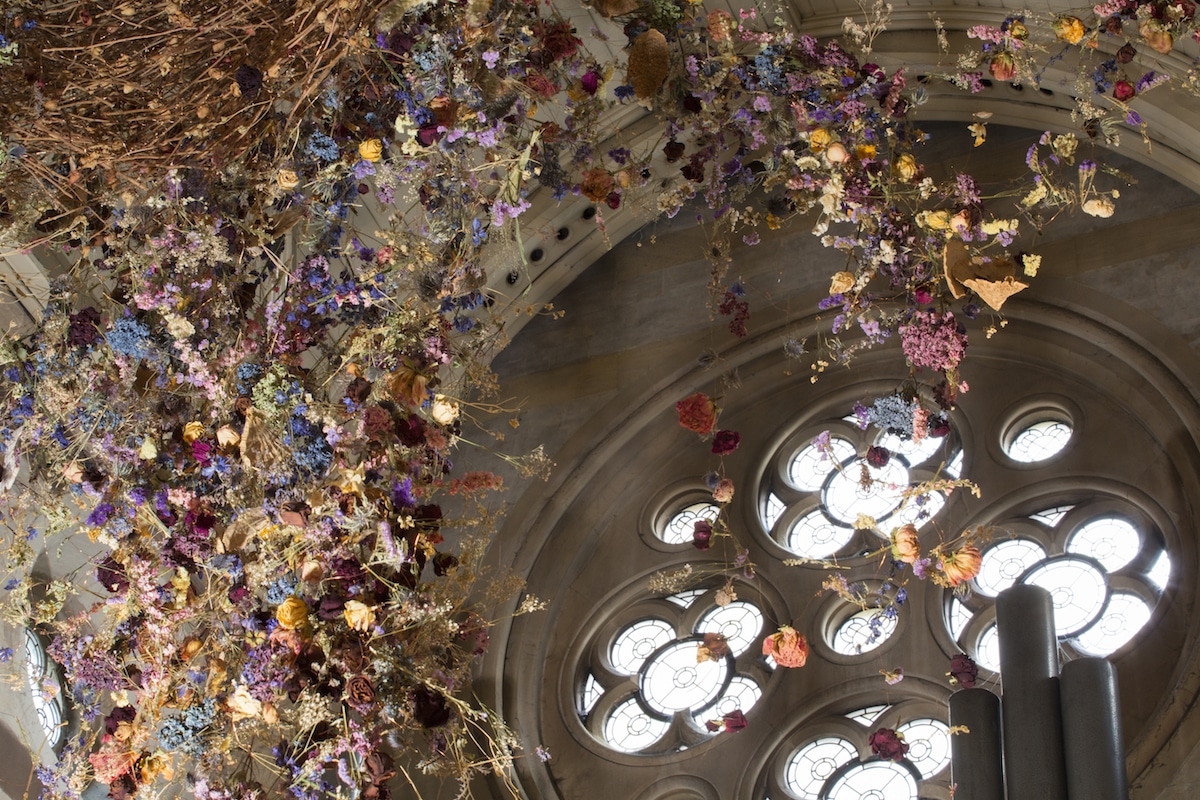 Hanging Flowers Installation Art by Rebecca Louise Law