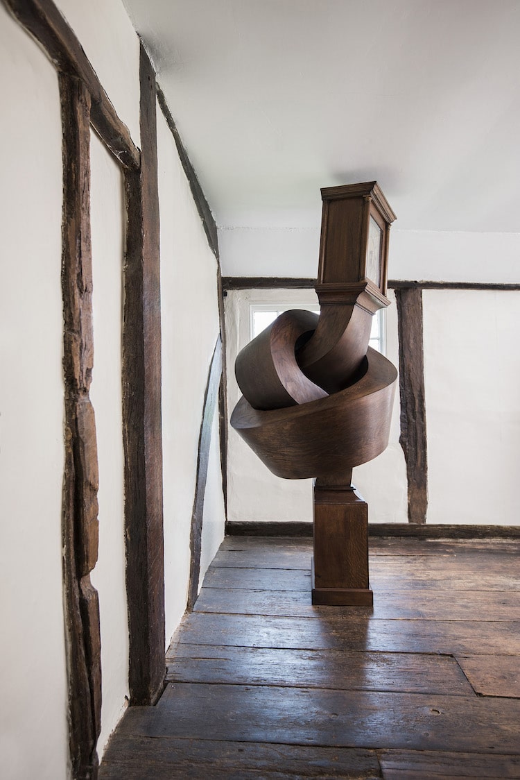 Grandfather Clock Contemporary Sculpture by Alex Chinneck