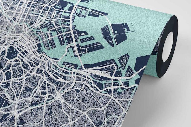 Map Wallpaper by Point Two Design