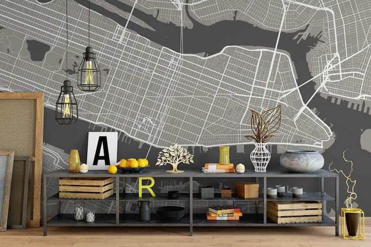 Map Wallpaper by Point Two Design