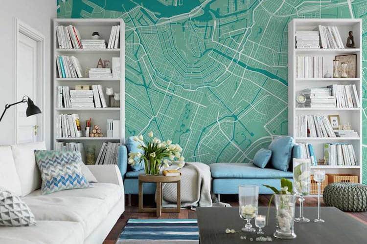 Map Wallpaper by Point Two Design