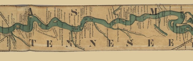 Ribbon Map of the Mississippi River