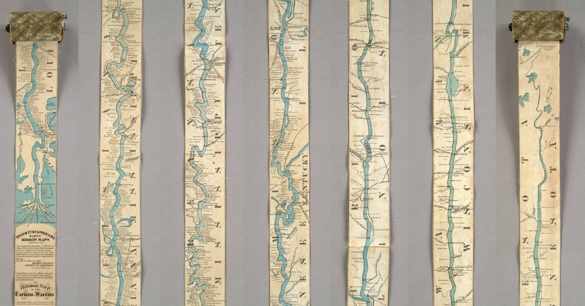 11-Foot-Long Ribbon Map Traces the Course of the Misssissippi River