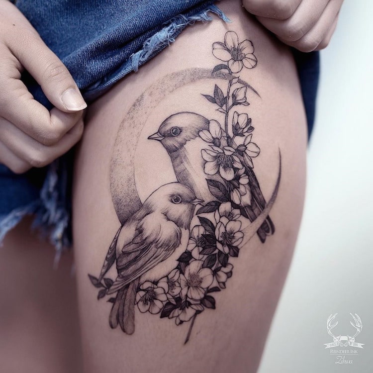 Art Immortal Tattoo : Tattoos : Feminine : Watercolor humming bird