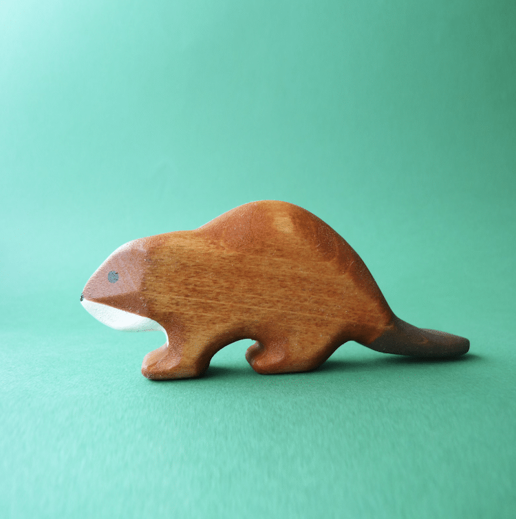 Wooden Beaver Figurine