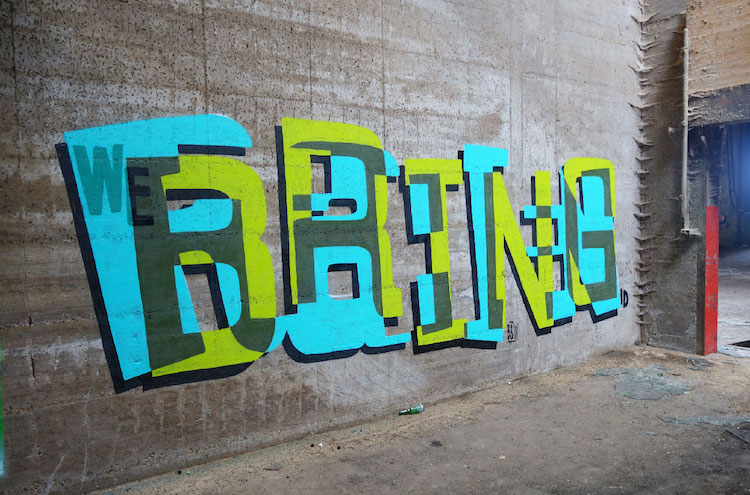 Typography Street Art by Pref