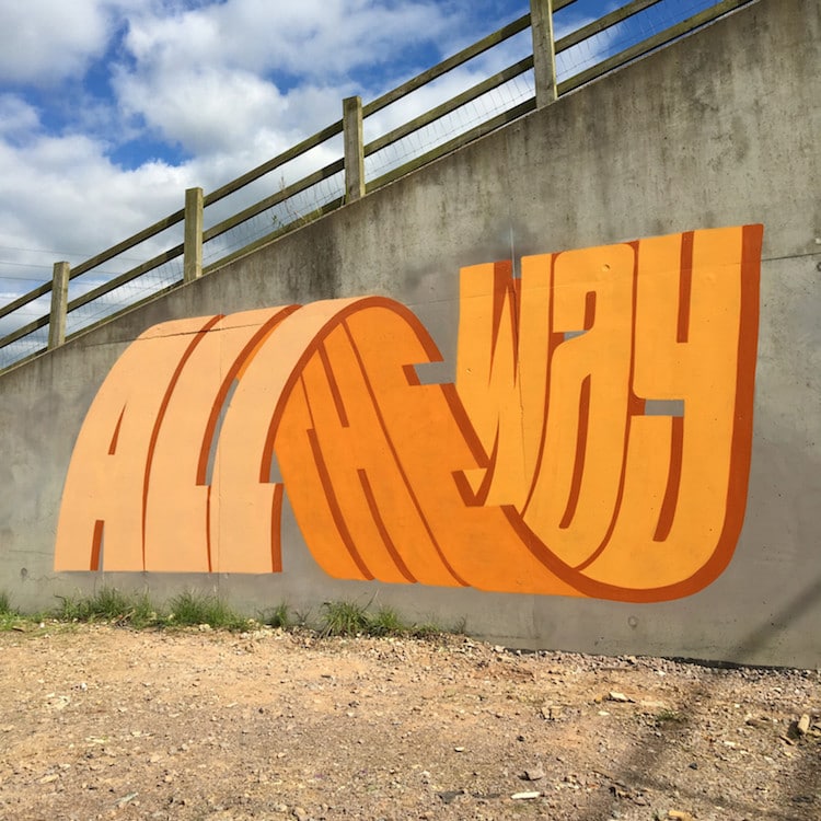 Typography Street Art by Pref