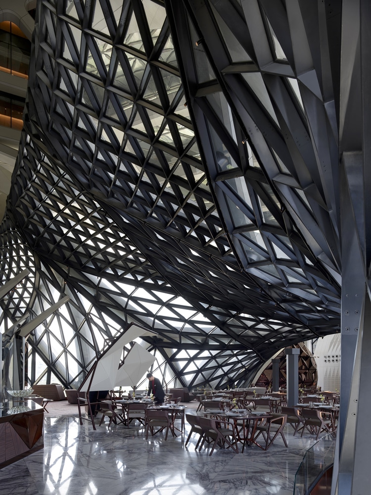 Interior of the Morpheus Hotel in Macau by Zaha Hadid Architects