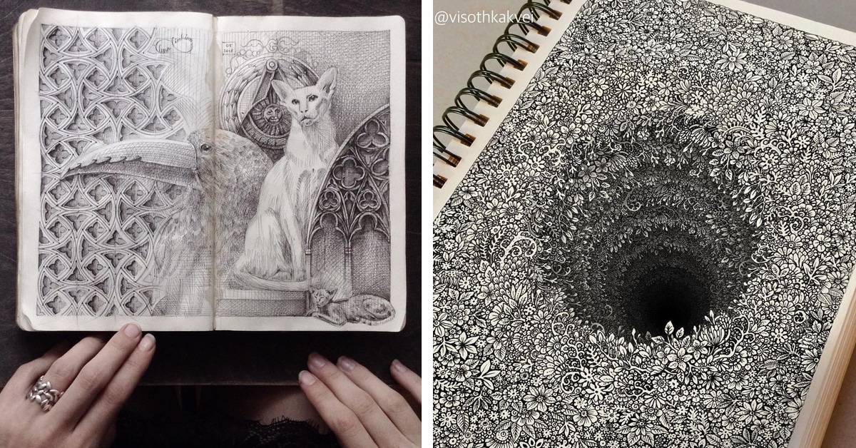 15+ Sketchbook Drawings That'll Inspire You to Keep Your Own