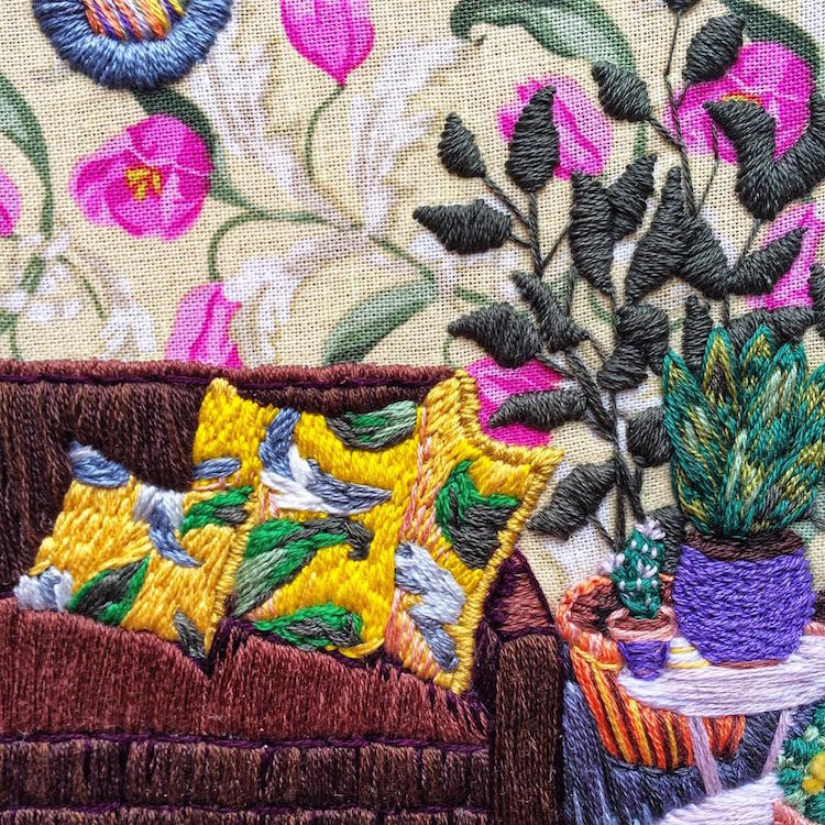 Interior Design Embroidery Designs by Elena Moart