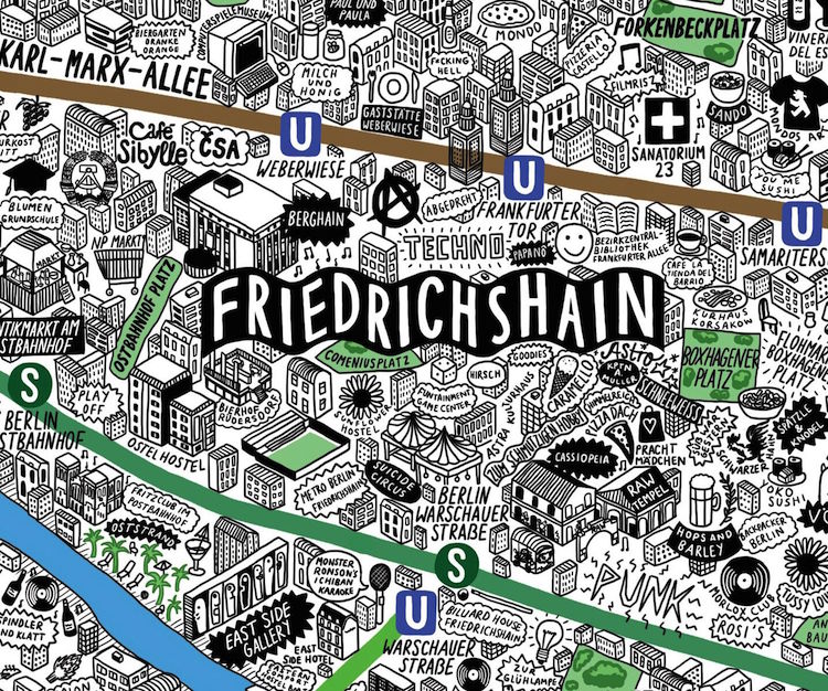 Illustrator Creates Colorful Hand Drawn Maps Filled With Playful Details