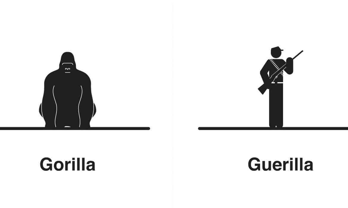 Representación visual de homófonas en inglés por Bruce Worden