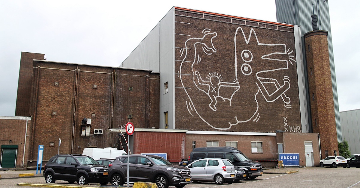 Monumental Keith Haring Mural Uncovered in Amsterdam After Being Hidden for 30 Years