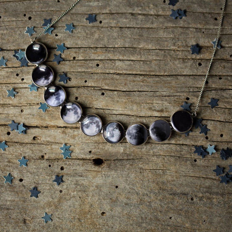 Moon Phase Necklace Moon Necklace Moon Jewelry