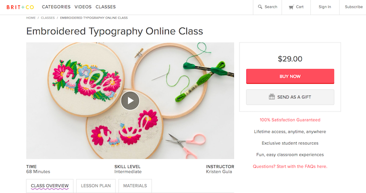 Online Embroidery Classes
