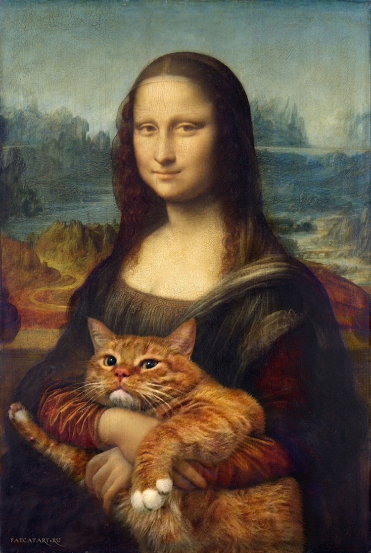 Classic Art with a Cat