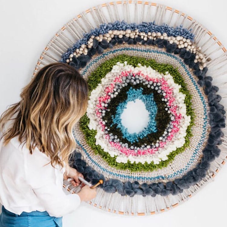 Textile Art Woven Wall Hanging by Tammy Kanat