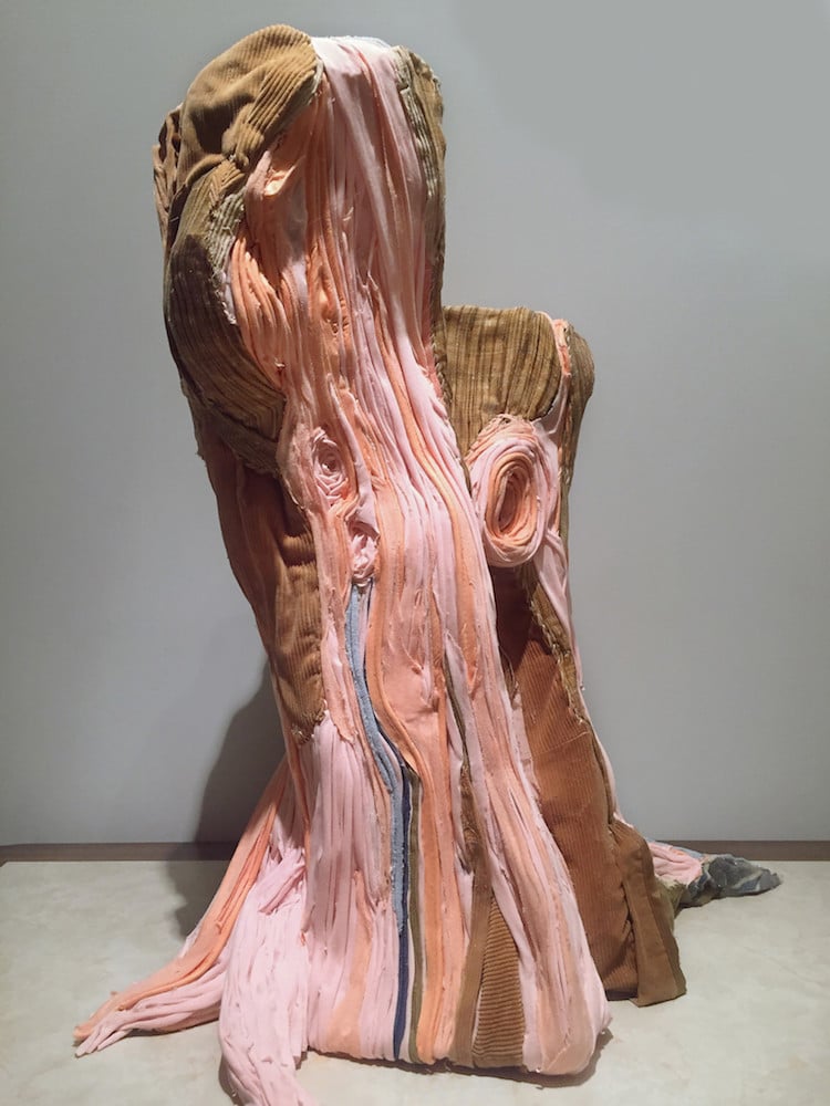 Textile Sculptures Tree Stumps by Tamara Kostianovsky