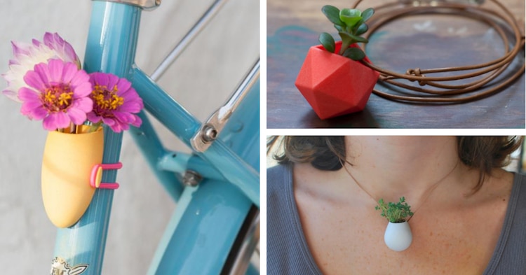 Wearable Planter 3D Printer Planter Necklace Planter Bike Planter